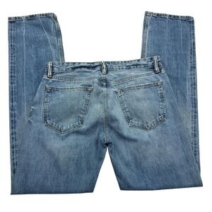 Banana Republic Jeans Mens 31x34 Blue Selvedge Button Fly Straight Leg Made USA